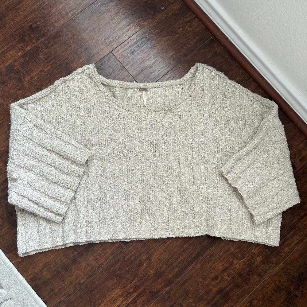 Free People Slouchy Cropped Sweater